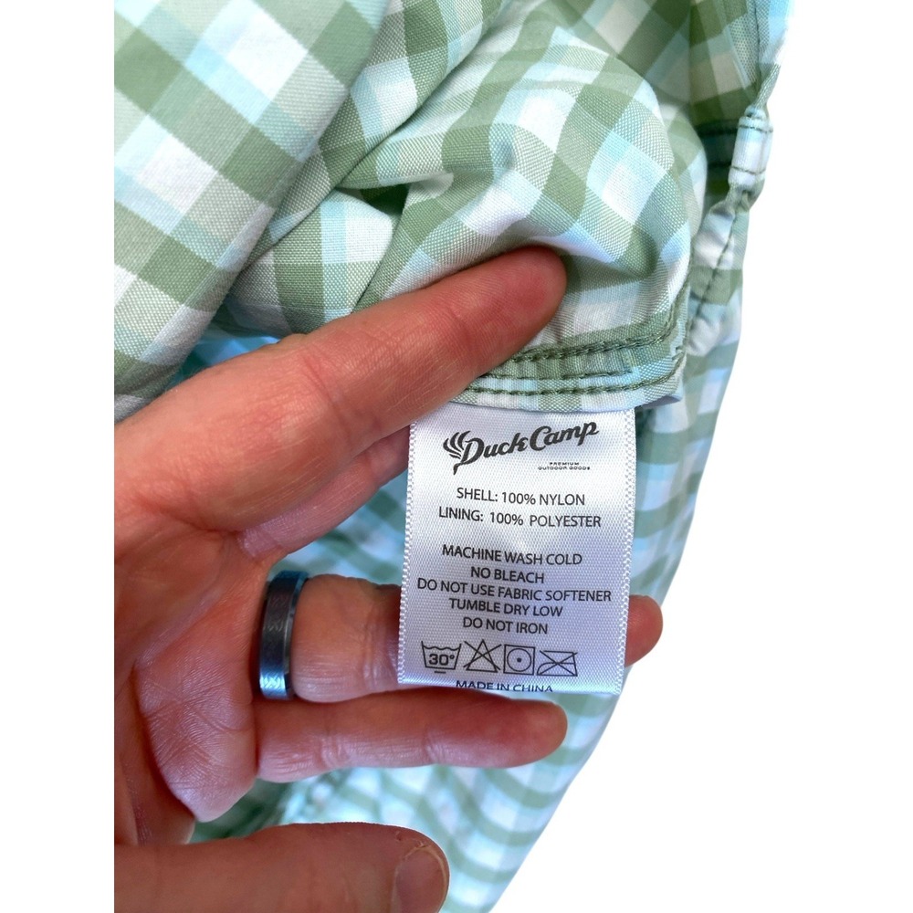 DUCK CAMP Mens Lightweight Short Sleeve Hunting Shirt 2XL Green Vented Nylon Zip - Picture 5 of 16